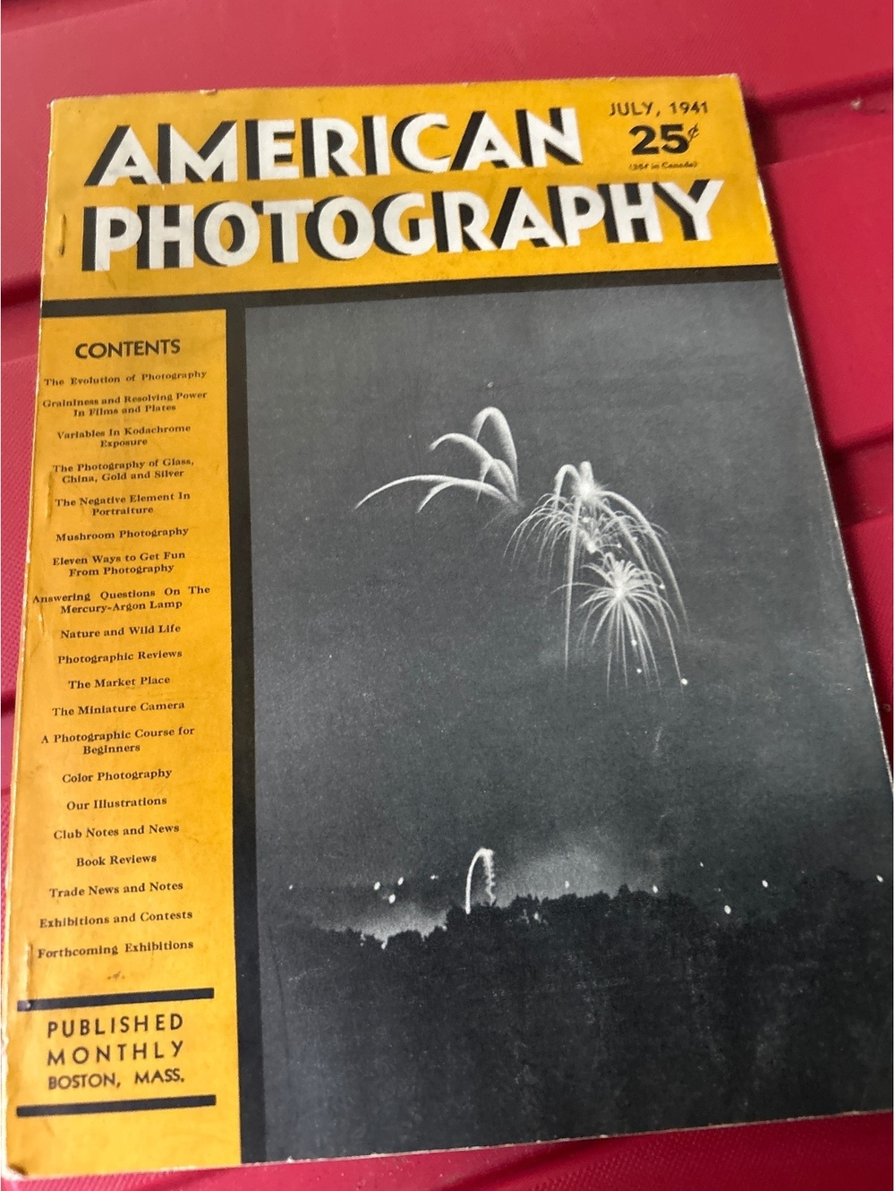 Vintage American photography book from July 1941